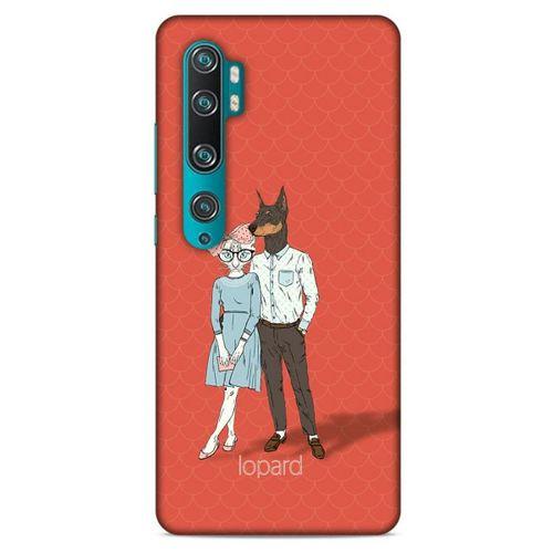 Xiaomi Mi Note 10 Kılıf FunnyMaX (15) Antişok Kılıf Kırmızı Kedi Köpek