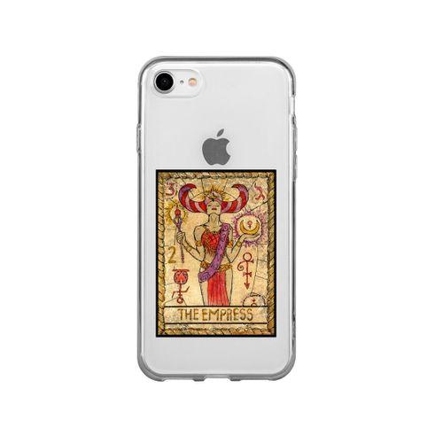 iPhone SE The Empress Desenli Premium Şeffaf Silikon Kılıf