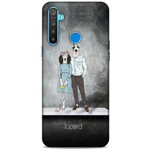 Oppo Realme 5i Kılıf FunnyMaX (46) Core Armor Kılıf Antrasit Köpek