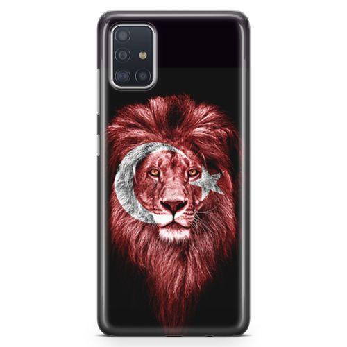 Samsung Galaxy A51 Kılıf Aslan Türk Arka Kapak Koruma Desenli Full Koruyucu