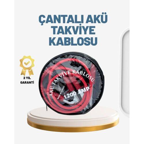 1200a Güçlü Akü Takviye Kablosu 2m Büyük Maşalı Acil Yardım