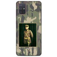 Samsung Galaxy A71 Kılıf Atatürk (13) Silikon Kap Kamuflaj