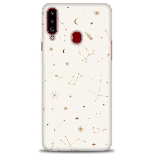 Samsung Galaxy A20S Kılıf HD Baskılı Kılıf - Yıldız Haritası + Tam Ekran Koruyucu