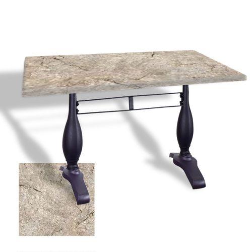 Dockers Çipa 3011 Döküm Ayak Masa 80x140 cm - (Werzalit, Wermodin ve Allzalit Tabla) - Scala Marble