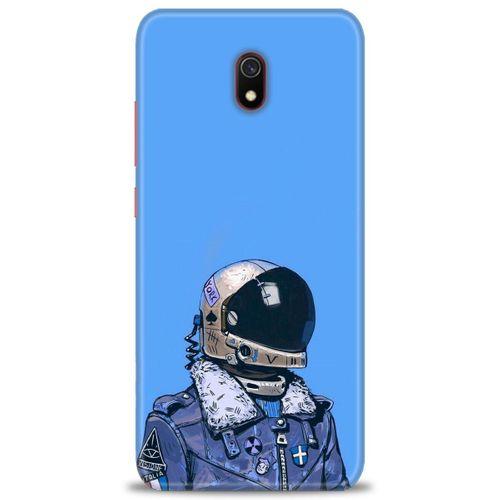 Xiaomi Redmi 8A Kılıf HD Baskılı Kılıf - Mavi Astronot + Tam Ekran Koruyucu