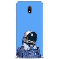 Xiaomi Redmi 8A Kılıf HD Baskılı Kılıf - Mavi Astronot + Tam Ekran Koruyucu
