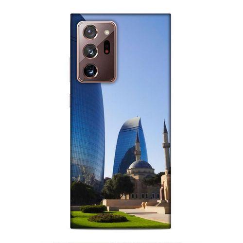 Samsung Galaxy Note 20 Ultra Uyumlu Kılıf Azarbaijan (37) Silicone Cover Kule ve Camii