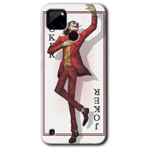 Realme C21 Kılıf HD Desen Baskılı Arka Kapak + Temperli Cam - Joker İskambil