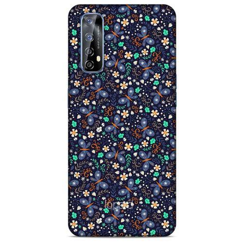 Huawei P Smart 2021 Kılıf Kelebek Etkisi (8) Baskılı Kılıf Turkuaz Beyaz