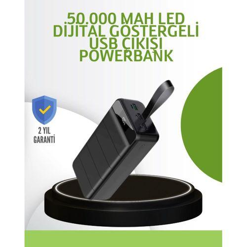 Ultra Güçlü 50.000 Mah Powerbank – Led Ekranlı, Çoklu Bağlantı Seçenekli, Akıllı Koruma Sistemli Şarj Ünitesi