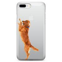 Apple iPhone 8 Plus Kılıf Golden Retriever Arka Kapak Koruma Desenli Full Koruyucu
