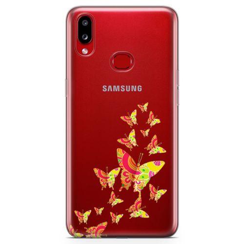 Samsung Galaxy A10s Kılıf Colorful Kelebek Arka Kapak Koruma Desenli Full Koruyucu