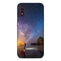 Lopard Samsung Galaxy A01 Uyumlu Kılıf Gece'S (21) Koruyucu Kapak Sarı Mavi