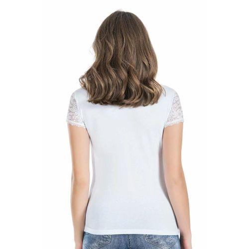 Yarım Kol Dantelli Kadın Tişört 240