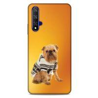 Huawei P Smart S 2020 Kılıf Köpek Kıyafetleri (28) Arka Kapak Brüksel Griffonu Hırka