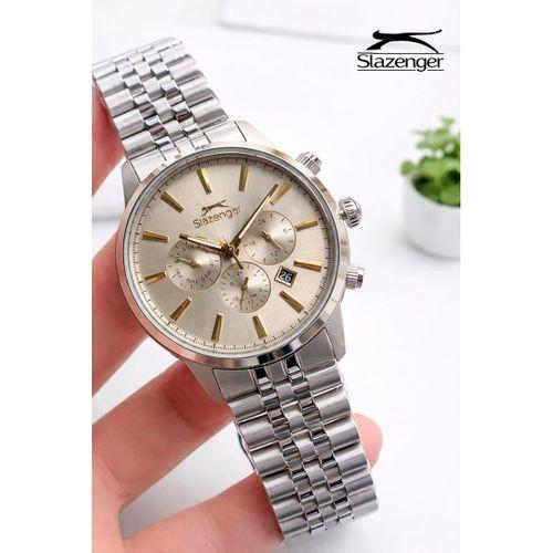 Slazenger İtalyan Tasarım Bileklik Hediyeli 2 Yıl Garantili 10 Atm Çelik Erkek Kol Saat ESL1812.E.11