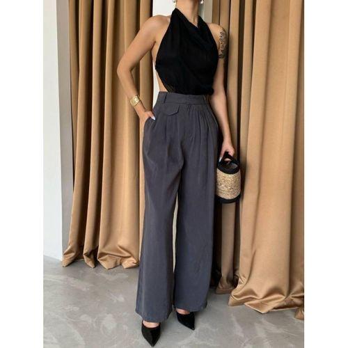 PİLE VE CEP KAPAK DEYALI SALAŞ PANTOLON - Antrasit