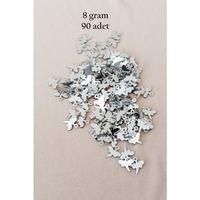 Oya Abiye Bileklik Kolye Pleksi Metalik Plastik Pul Gümüş Renk 8 gram 90 adet - BNC503