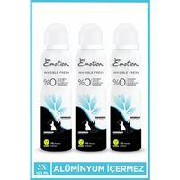 3 Adet Emotion Invisible Fresh Black & White Kadın Deodorant 150ml Vegan, Leke Bırakmaz