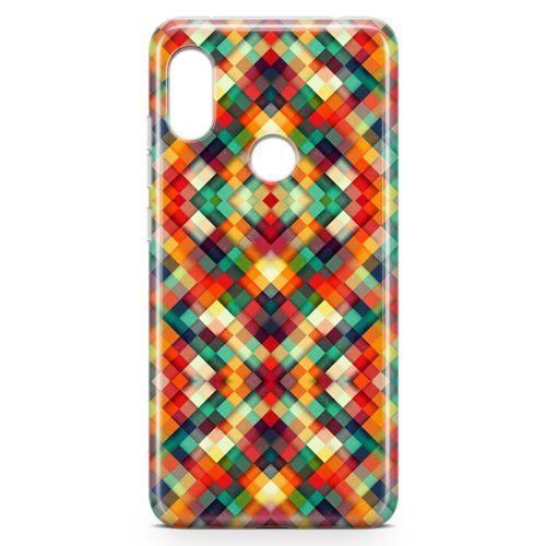 Xiaomi Redmi Note 6 Pro Kılıf Sarı Kırmızı Yeşil Boyut Arka Kapak Koruma Desenli Full Koruyucu