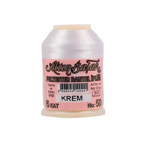 3 Adet Altınbaşak Oya ve Dantel İpi 20 gr - Royaleks - No: KREM