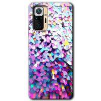 BeRa Aksesuar Xiaomi Redmi Note 10 Pro Kılıf Baskılı Kapak - Mosaic Fragments Colorfull +Tam Kaplayan Mat Seramik