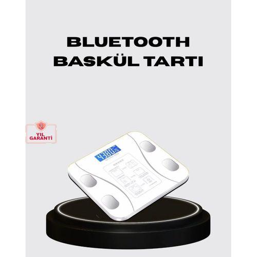 Akıllı Dijital Baskül – Bluetooth Bağlantılı, 8 Ölçüm Verili, Akıllı Vücut Analiz Tartısı
