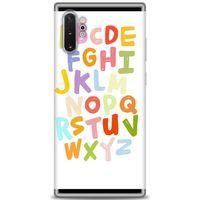 Samsung Galaxy Note 10 Plus Kılıf HD Baskılı Kılıf - Alfabe + Tam Ekran Koruyucu