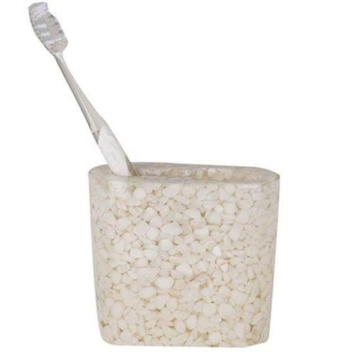 2 Adet Diş Fırçalık Deniz Taşı El Yapımı 400 Gr 10X5X9Cm Banyo Seti