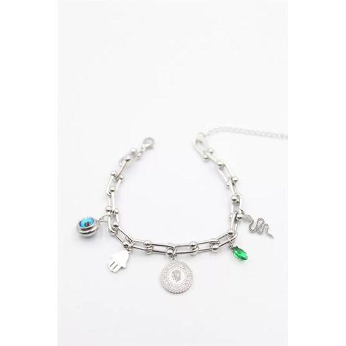 Charm Tfn Zincir Bileklik - Gümüş