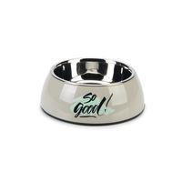 Beeztees Köpek Mama Su Kabı, Paslanmaz Çelik, Gri, 18cm, 350ml