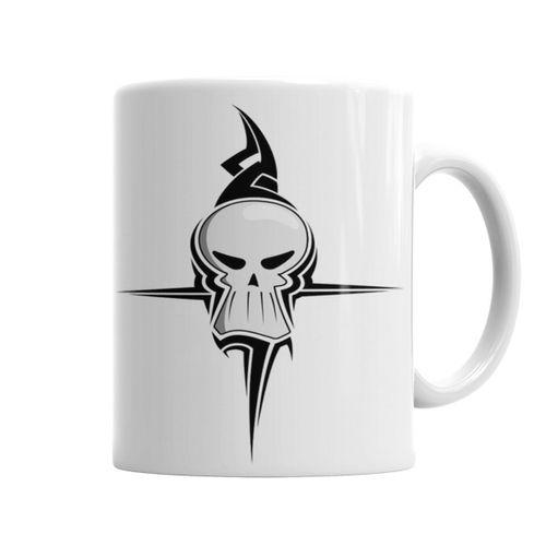 Caveira Tribal Kupa Bardak Porselen