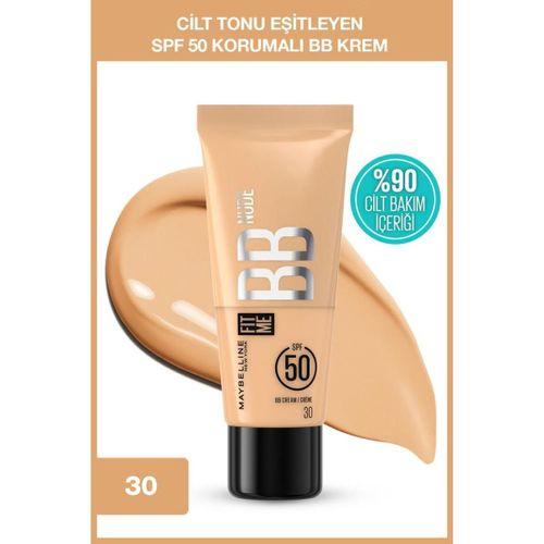 Maybelline New York Fit Me Nude Cilt Bakımı Etkili Nemlendirici SPF50 BB Krem - 30