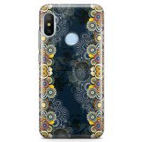 Xiaomi Mi A2 Lite Kılıf Ayçiçkli Motifler Arka Kapak Koruma Desenli Full Koruyucu