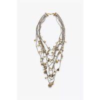 Metal Deniz Temalı Çoklu Kolye - Gümüş