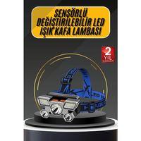 Kafa Lambası 800 Lümen 4 Mod Yüksek Işık Flaşörlü Şarjlı Led Lamba