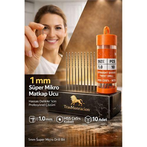 1 mm Süper Mikro İnce HSS Kobalt Mikro Matkap Ucu Seti (10'lu) 723194