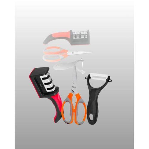 3 Parçalı Çok Fonksiyonlu Mutfak Makas Seti – Paslanmaz Çelik, Ergonomik Tasarım
