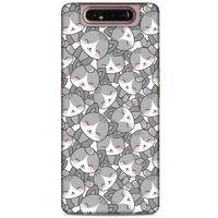Lopard Samsung Galaxy A80 Uyumlu Kılıf Kediler (21) Koruyucu Kapak 1001 Kedi