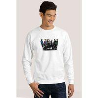 Kpop Group K Pop Koreli Muzik Baskılı Beyaz Erkek Sweatshirt