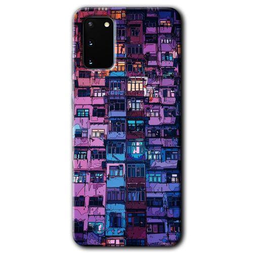 Potkal Hediye Fabrikası Samsung Galaxy S20 Kılıf HD Desen Baskılı Arka Kapak - Şehir Görünümü