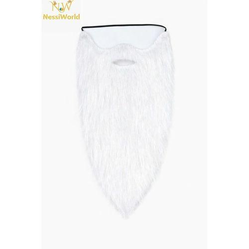 Beyaz Renk Lastikli Uzun Takma Sakal 40 cm