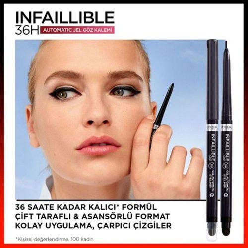 L'oréal Paris Infaillible Automatic Jel Göz Kalemi - Mat Siyah