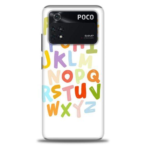 Xiaomi Poco M4 Pro 4G Kılıf HD Baskılı Kılıf - Alfabe + Tam Ekran Koruyucu