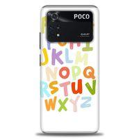 Xiaomi Poco M4 Pro 4G Kılıf HD Baskılı Kılıf - Alfabe + Tam Ekran Koruyucu