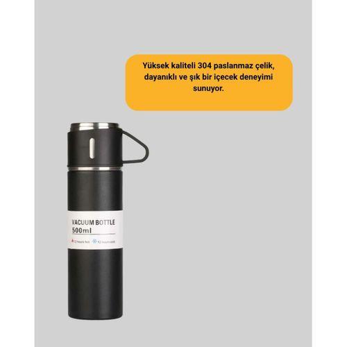 Paslanmaz Çelik Termos Seti | 500 Ml Kapasite, 6-12 Saat Isı Koruma, Hediye Kutulu