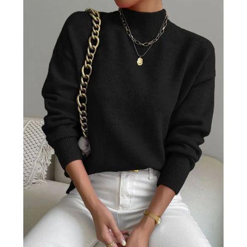 Kadın Uzun Kollu Balıkçı Yaka Triko Bluz