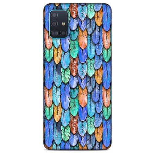 Samsung Galaxy A51 Kılıf Desenli Özel Seri Tüyler (37) Silicone Cover