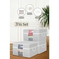 3 Adet Pencereli Yastık Hurcu Çizgili