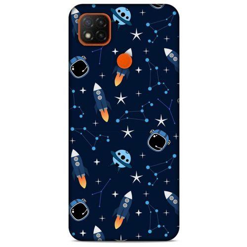 Xiaomi Redmi 9C Uyumlu Kılıf Mavi Delisi (22) Tam Koruma Kılıfı Astronot